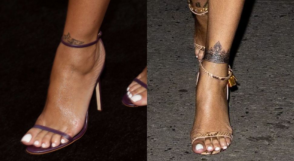7. Rihanna's Collarbone Tattoo: A Guide to Her Matching Ink with Drake - wide 5